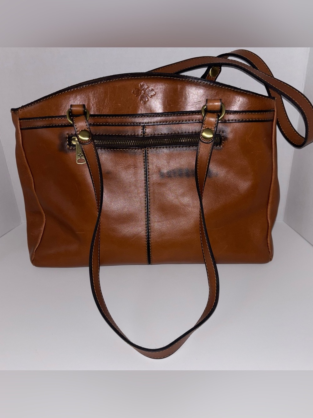 Patricia Nash Brown Leather Tote Handbag